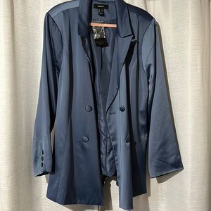 F21 Satin Belted Blazer